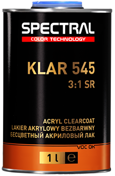 KLAR 545 - Dwuskładnikowy bezbarwny lakier akrylowy o zwiększonej odporności na zarysowanie Scratch Resistant (SR)
