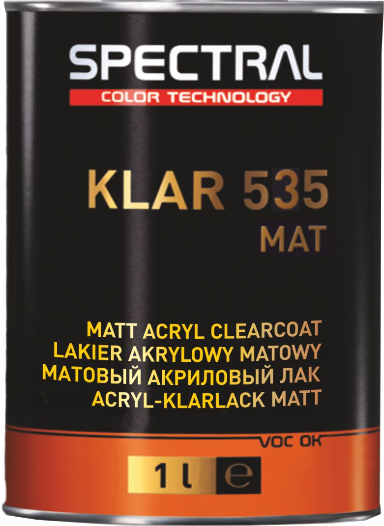 KLAR 535 MAT - Vernis acrylique mat incolore à deux composants