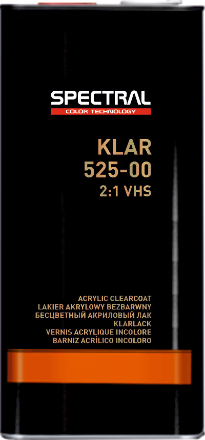 KLAR 525–00 - Dwuskładnikowy bezbarwny lakier akrylowy VHS
