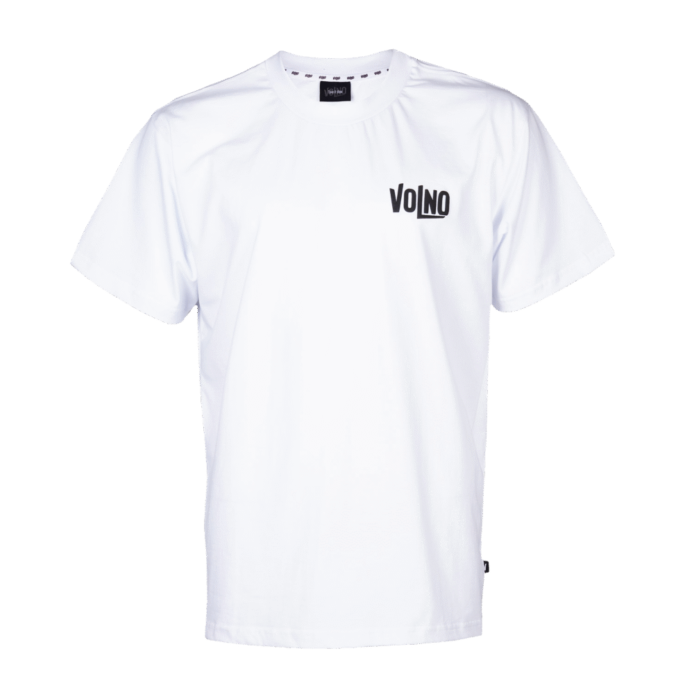 VOLNO BRAVE HEART. Biała koszulka oversize streetwear z mechanicznym sercem 6500 RPM - VOLNO